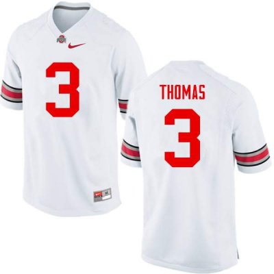 NCAA Ohio State Buckeyes Men's #3 Michael Thomas White Nike Football College Jersey GPI3545TY